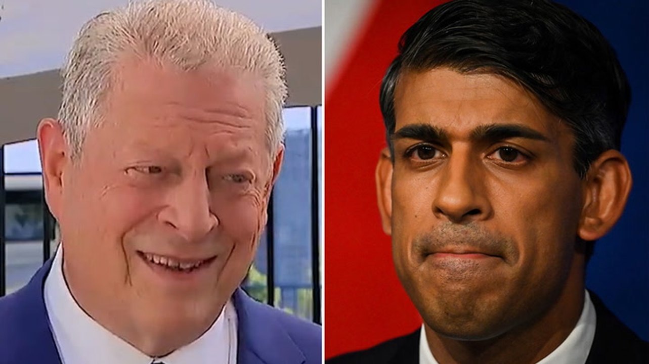 Rishi Sunak did ‘wrong thing’ walking back UK climate targets, says Al Gore