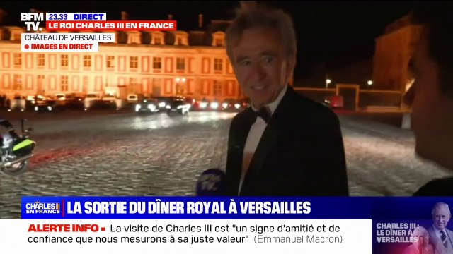 Dîner d'État en l'honneur de Charles III: C'est merveilleux de recevoir le roi d'Angleterre dans la Galerie des Glaces , pour le président de LVMH Bernard Arnault