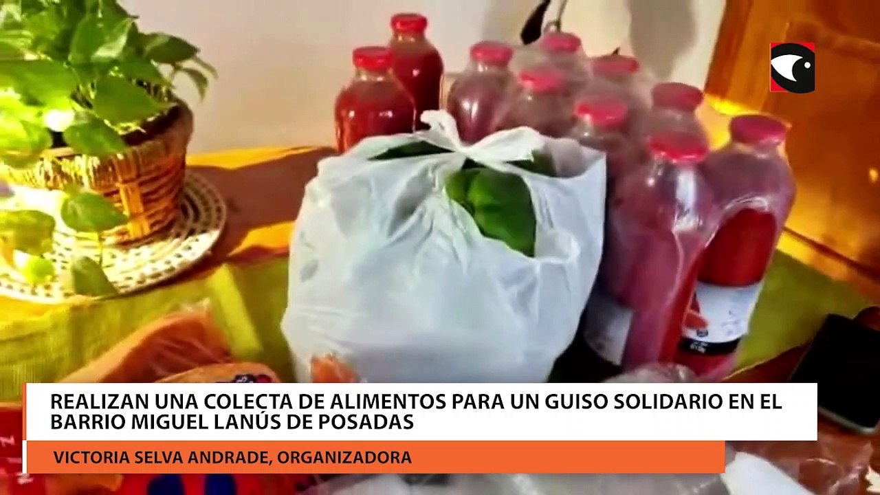 Realizan una colecta de alimentos para un guiso solidario en el Barrio Miguel Lanús de Posadas