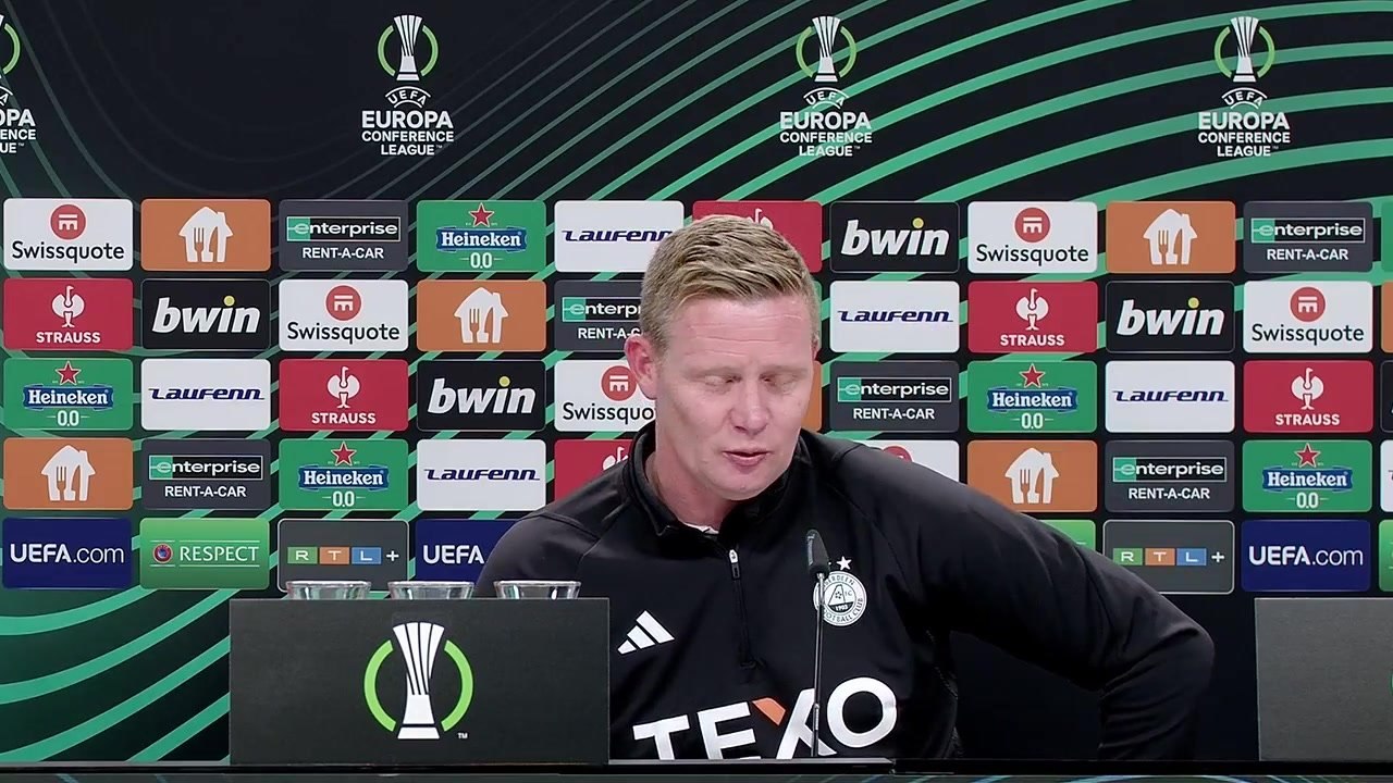 Aberdeen manager Barry Robson and goalkeeper Kelle Roos preview their UEFA Conference League clash with Eintracht Frankfurt