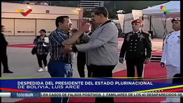 Pdte. Maduro despide al Pdte. Luis Arce después de una rápida reunión