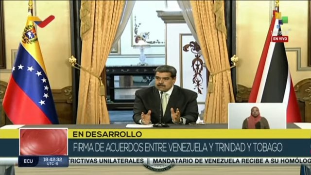 Pdte. Maduro expresa la importancia de la firma de acuerdos entre Venezuela y Trinidad y Tobago