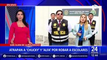 SJL: policía captura a “Chucky”, delincuente que había sembrado el temor en los escolares