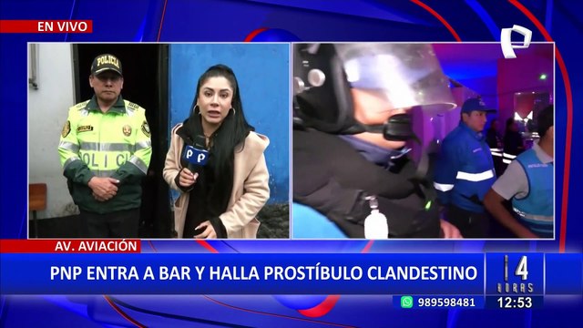 Intervienen prostíbulo clandestino que operaba bajo la fachada de un bar en av. Aviación