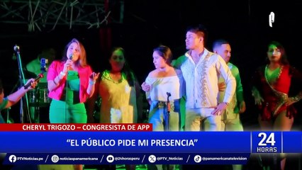 Congresista Cheryl Trigozo habría incumplido sus funciones por cantar con su orquesta en Chile