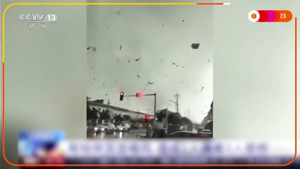 Watch: Trees crash onto road, vehicles on fire as tornado rips through China, killing 10