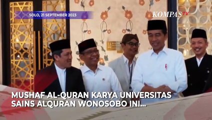 Momen Jokowi Serahkan Mushaf Alquran Terbesar di Dunia ke Masjid Sheikh Zayed Solo