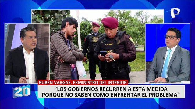 Rubén Vargas: Los Gobiernos recurren al estado de emergencia porque no saben cómo enfrentar el problema