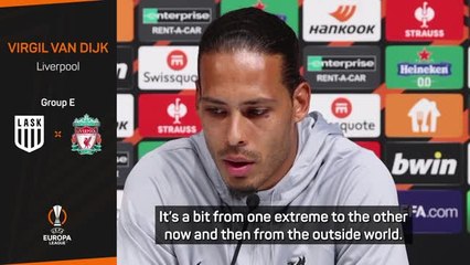 Liverpool must be 'calm' as Europa League favourites - van Dijk