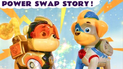 Paw Patrol Rubble and Mighty Twins Tuck Swap Their Powers - Story for Kids