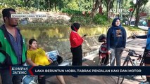 Laka Beruntun Mobil Tabrak Pejalan Kaki dan Motor di Semarang