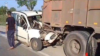 टोंक: ट्रक कार की भिड़ंत, एक की मौत, आधा दर्जन लोग हुए घायल