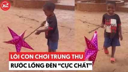 Chơi Trung Thu chất như Lôi Con, rước đèn ông sao to bằng nửa người