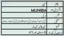 Muniba Name Meaning in Urdu | Muniba Naam ka Matlab | M.A Awaz
