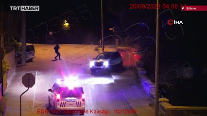 'Dur' ihtarına uymayan araç cami bahçesine uçtu