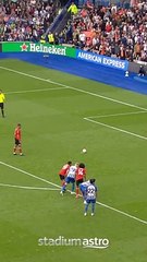 Football player playing football in football field