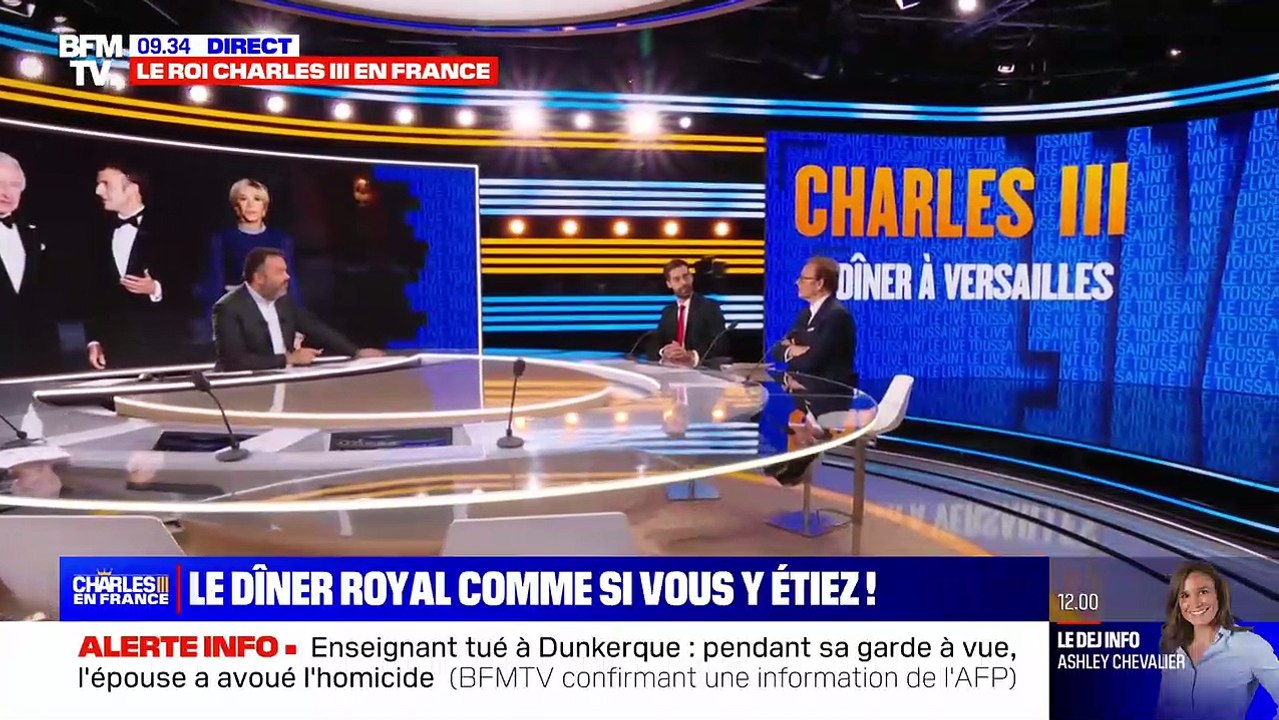 Guillaume Durand, invité au dîner d'honneur pour Charles III à Versailles, fait quelques révélations sur BFMTV