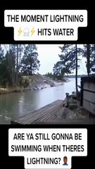 Unbelievable Footage: Lightning Strike Strikes Water Right Before Your Eyes! #extremeweather