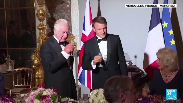 Charles III en France : à Versailles, un dîner fastueux pour revigorer l'amitié franco-britannique
