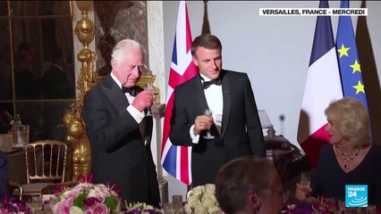 Charles III en France : à Versailles, un dîner fastueux pour "revigorer" l'amitié franco-britannique