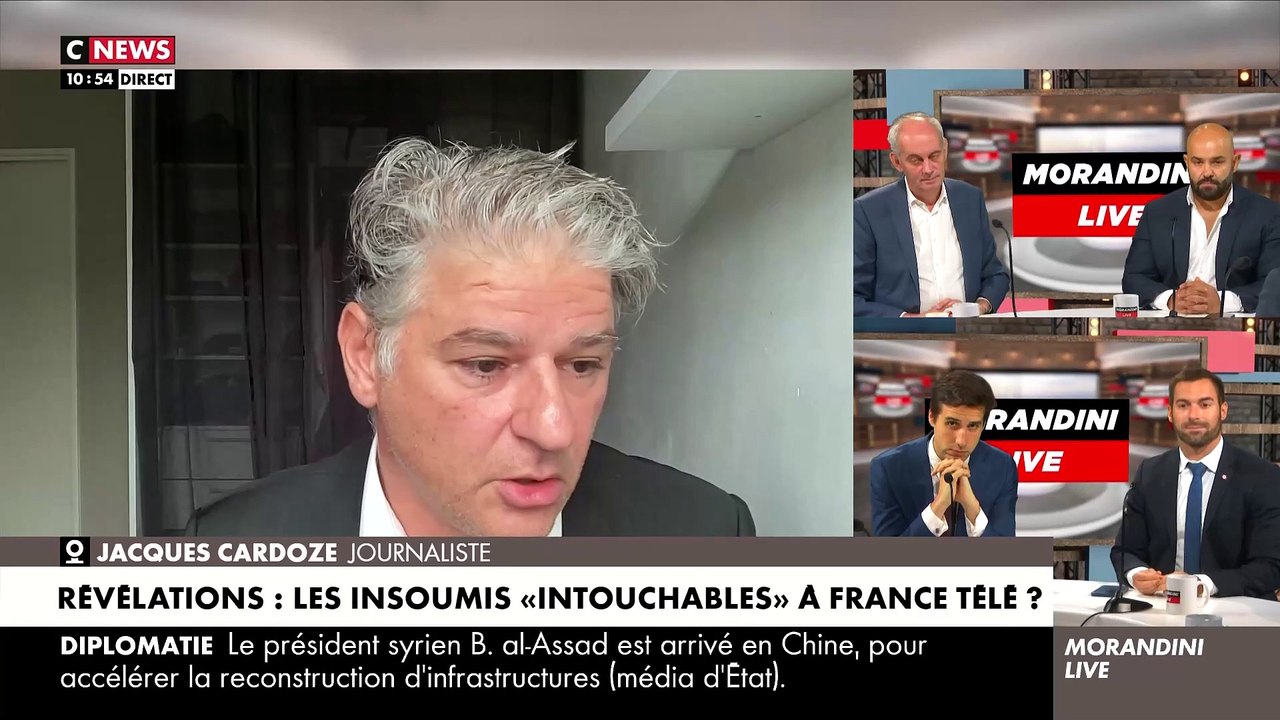 Les accusations choc de Jacques Cardoze qui se lâche dans "Morandini Live" sur France Télé: rédaction à gauche, parti pris d'Elise Lucet, interdiction de traiter certains sujets, rapports étroits avec les Insoumis... - VIDEO