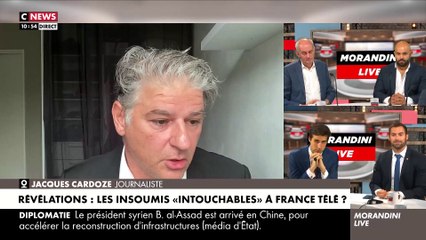 Les accusations choc de Jacques Cardoze qui se lâche dans "Morandini Live" sur France Télé: rédaction à gauche, parti pris d'Elise Lucet, interdiction de traiter certains sujets, rapports étroits avec les Insoumis... - VIDEO
