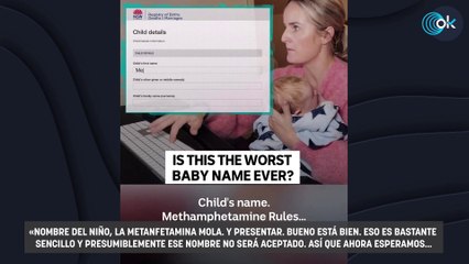 Una periodista australiana llama a su hijo 'La Metanfetamina Mola' para probar al Registro Civil