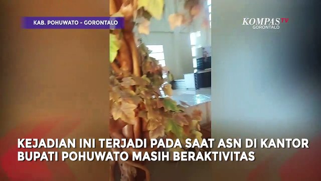 Detik-Detik Pegawai Menyelamatkan Diri, Sebelum Kantor Bupati Pohuwato dibakar Massa