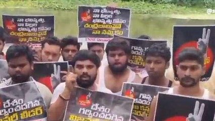 ఏలూరు జిల్లా: నీళ్లల్లో దిగి టీడీపీ నేతల వినూత్న నిరసన