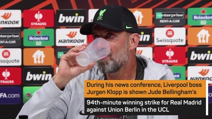 Klopp's priceless reaction to Bellingham goal