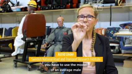 This is the first crash test dummy modelled on the female body. Will it make cars safer for women?