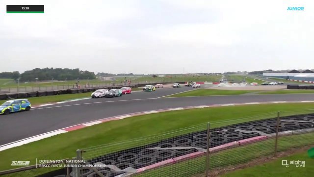 BRSCC Fiesta Junior 2023 Donington Race 1 Start Hilton Flips