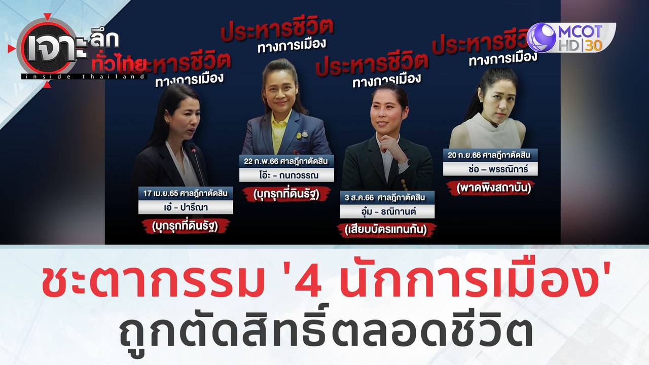 ชะตากรรม '4 นักการเมือง' ถูกตัดสิทธิ์ตลอดชีวิต...