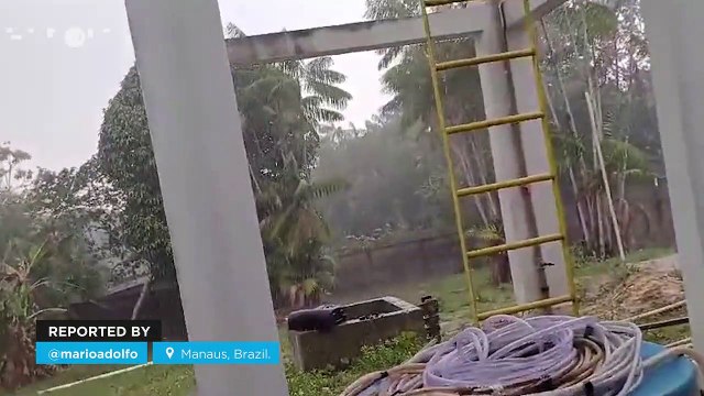 Intense thunderstorms with hail in Manaus, Brazil.