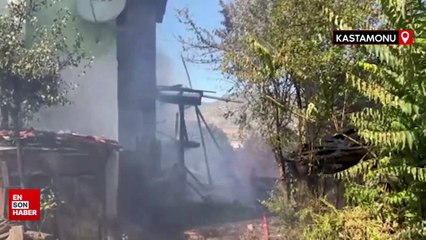 Kastamonu’da 3 ev ve 1 ahır yangında kül oldu