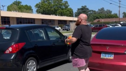 Savage dad embarrasses son by pulling up to his school with a Happy Meal!