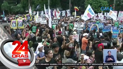 Ilang grupo, nagkilos-protesta ngayong ika-51 anibersaryo ng deklarasyon ng Martial Law | 24 Oras