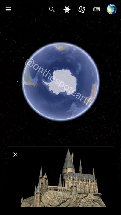 on the spot - Harry Potter castle Hogwarts on Google Earth and Google Maps