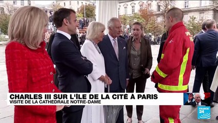 Charles III en France : visite du Marché aux fleurs et de la cathédrale Notre-Dame de Paris