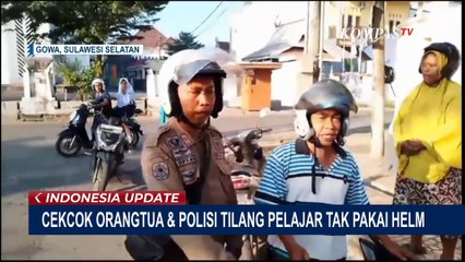Tak Terima Anaknya Ditilang Karena Tidak Pakai Helm, Bapak Ini Adu Mulut dengan Polisi!