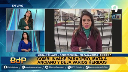 Cajamarca: detienen a conductor que invadió paradero con su combi y mató a abuelito