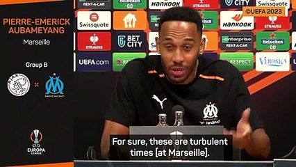Aubameyang admits Marsellie going through 'turbulent times'