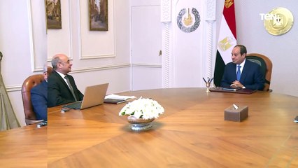 الرئيس عبد الفتاح السيسي يجتمع بوزير العدل ورئيس مجلس إدارة الهيئة العربية للتصنيع