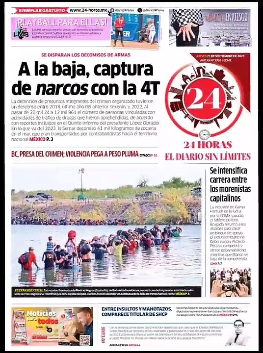 24 Horas Desde 2018, disminuyeron detenciones de narcos 35%