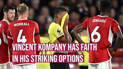 Vincent Kompany not concerned about striking options