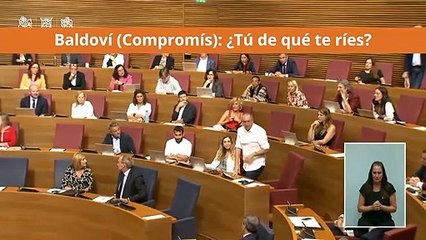 Joan Baldoví se encara en tono amenazante con una diputada de Vox: "¿De qué te ríes?"
