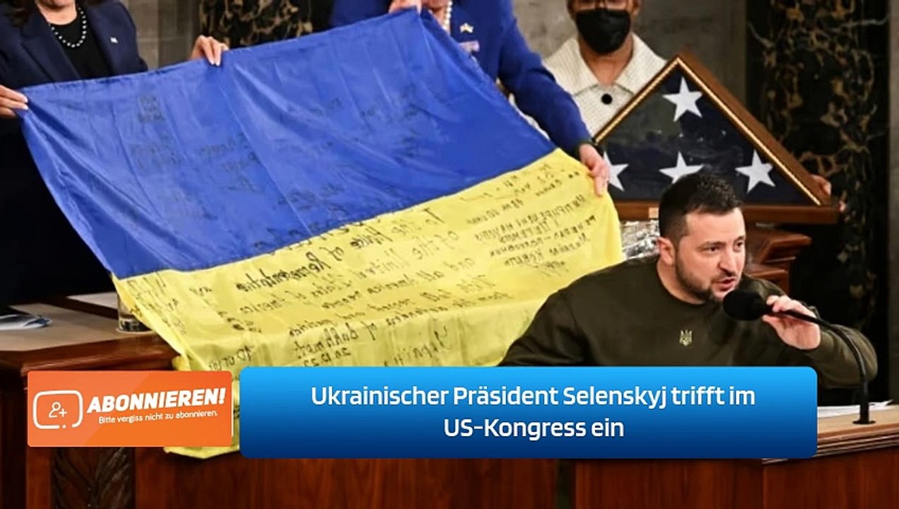 Ukrainischer Präsident Selenskyj trifft im US-Kongress ein
