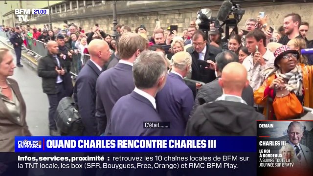Roi Charles, je suis ravi de vous voir. Je m'appelle Charles : il raconte son échange avec le roi Charles III, lors de sa visite au marché des fleurs Reine-Elizabeth-II