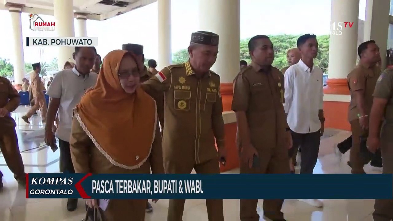 Pasca Terbakar, Bupati dan Wabup Pohuwato Tempati Kantor Bupati Sementara