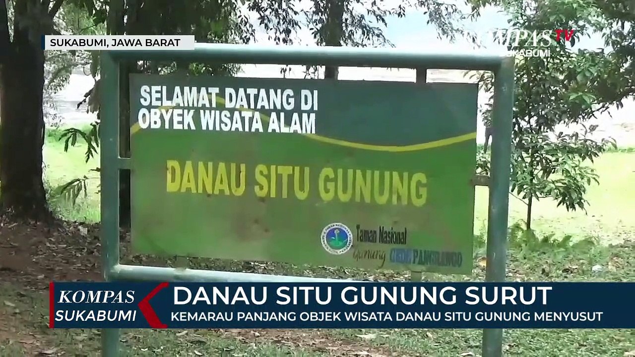 Kemarau Panjang Objek Wisata Danau Situgunung Menyusut